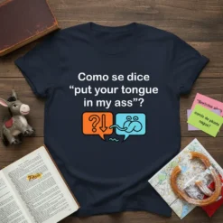 Como se dice "put text design featuring bold typography on quality t-shirt