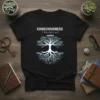 Consciousness Tree of Emotions T-Shirt with words like Anxiety, Grief, Joy, Shame, Faith, and Courage