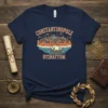 Constantinople Byznaytum design featuring ancient city skyline and sailing ship, historical t-shirt graphic