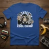 Cool Chimp t-shirt design with a monkey wearing sunglasses holding a cassette player and giving a peace sign