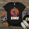 Emu With Boombox bold graphic design printed on comfortable cotton t-shirt