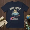 Cosmic Cat Adventures Night Tripper bold graphic design printed on comfortable cotton t-shirt