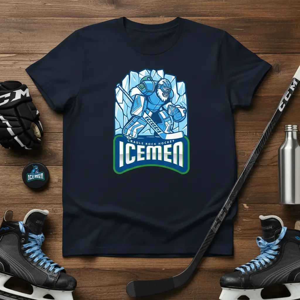 Cradle Rock Hockey Icemen T-Shirt Ice Hockey Fan Gear