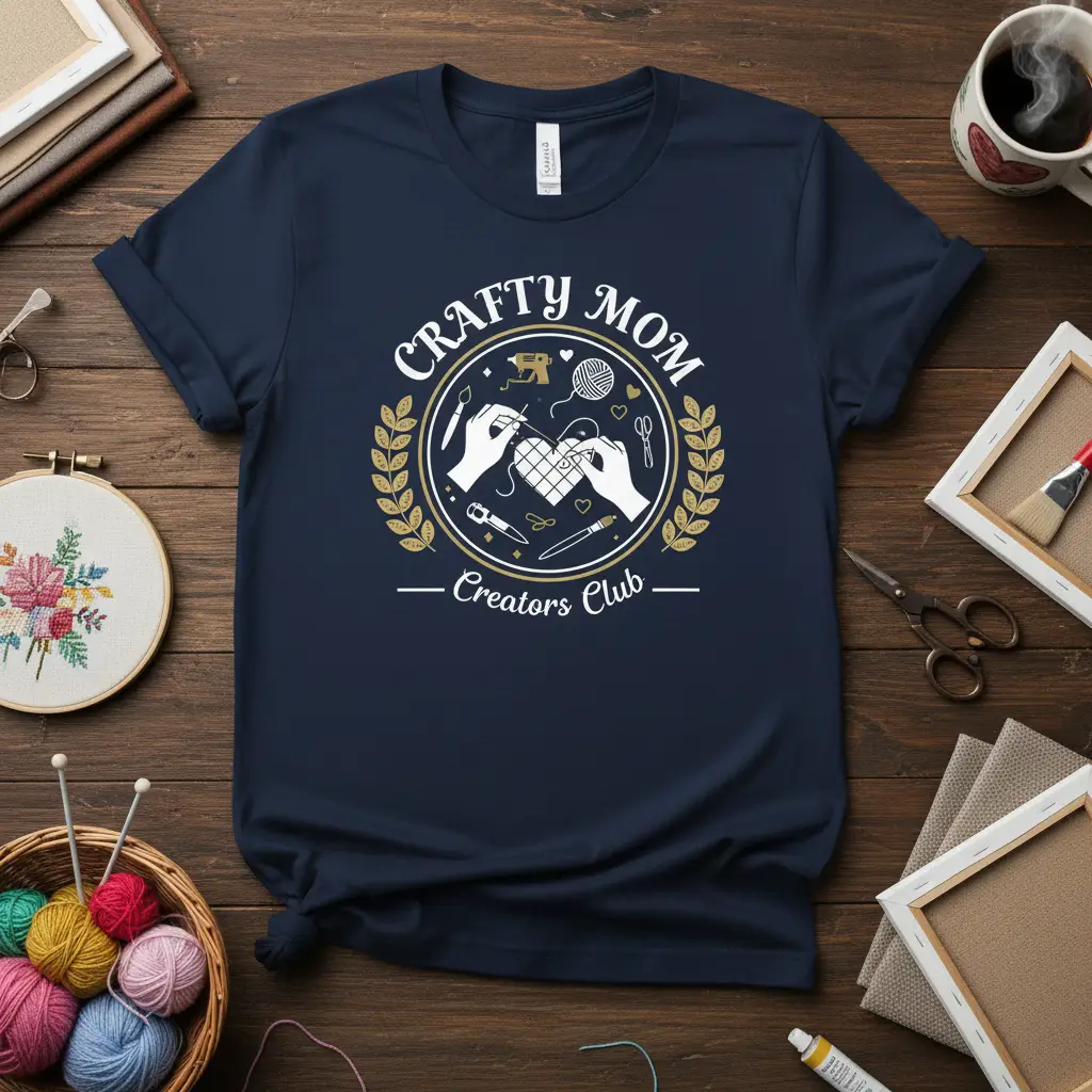 Crafty Mom Creators Club T-Shirt Gift for Crafters