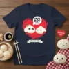 Crazy Bao You Est Loco Bao T-Shirt featuring two cute bao buns in a heart with text and banner