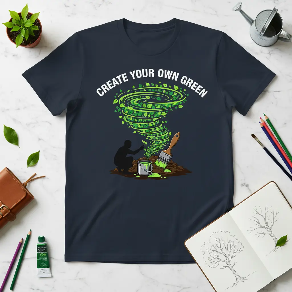 Create Your Own Green T-Shirt Eco Friendly Nature Lover Gift