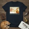 T-shirt featuring "Creation of Cat" text with a parody of Michelangelo's "The Creation of Adam" showing a cat reaching for