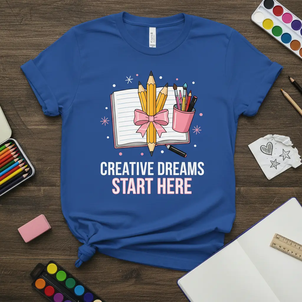 Creative Dreams Start Here T-Shirt Inspiring Artist Gift