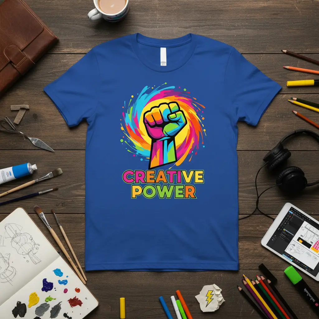 Creative Power Fist Graphic T-Shirt for Artists