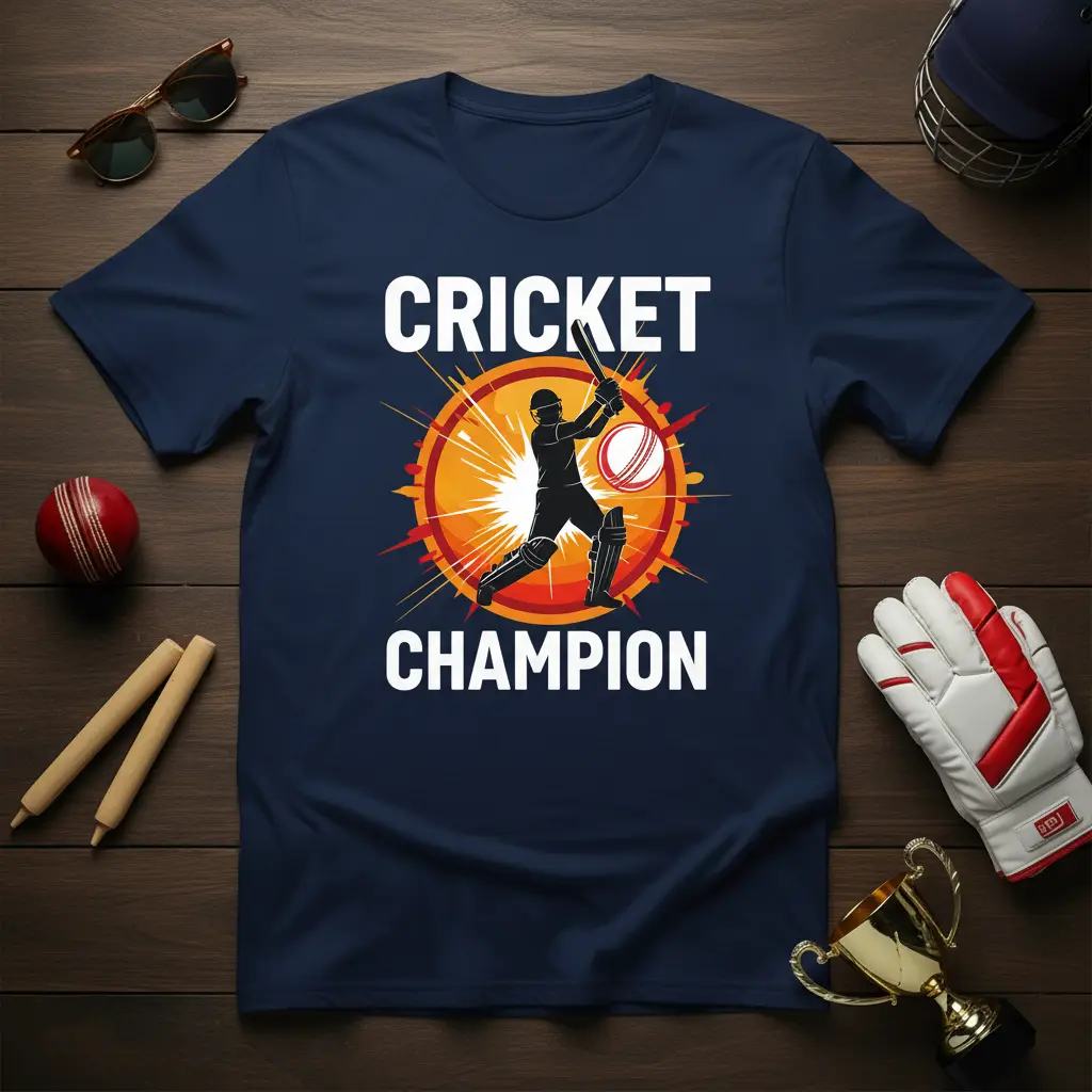 Cricket Champion T-Shirt Perfect Gift for Cricketers