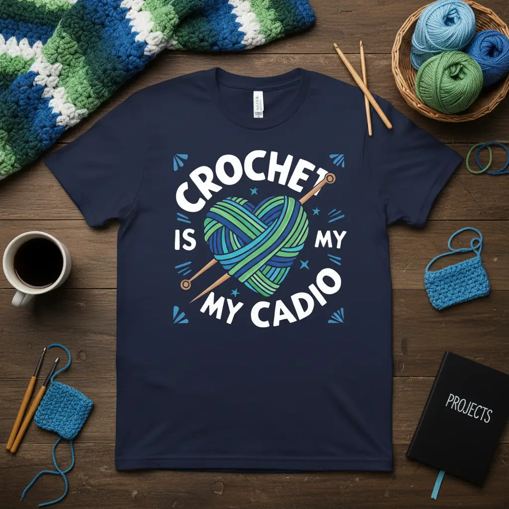 Crochet Is My Cadio Heart T-Shirt Gift for Crocheters