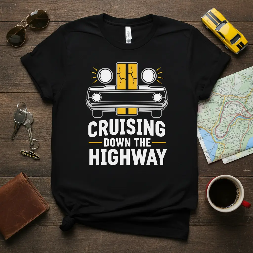 Cruising Down the Highway Car T-Shirt Road Trip Gift