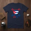 Cuba Heart Flag stylish graphic design printed on comfortable cotton t-shirt