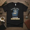 Currently reading under feline supervision creative graphic design printed on comfortable cotton t-shirt