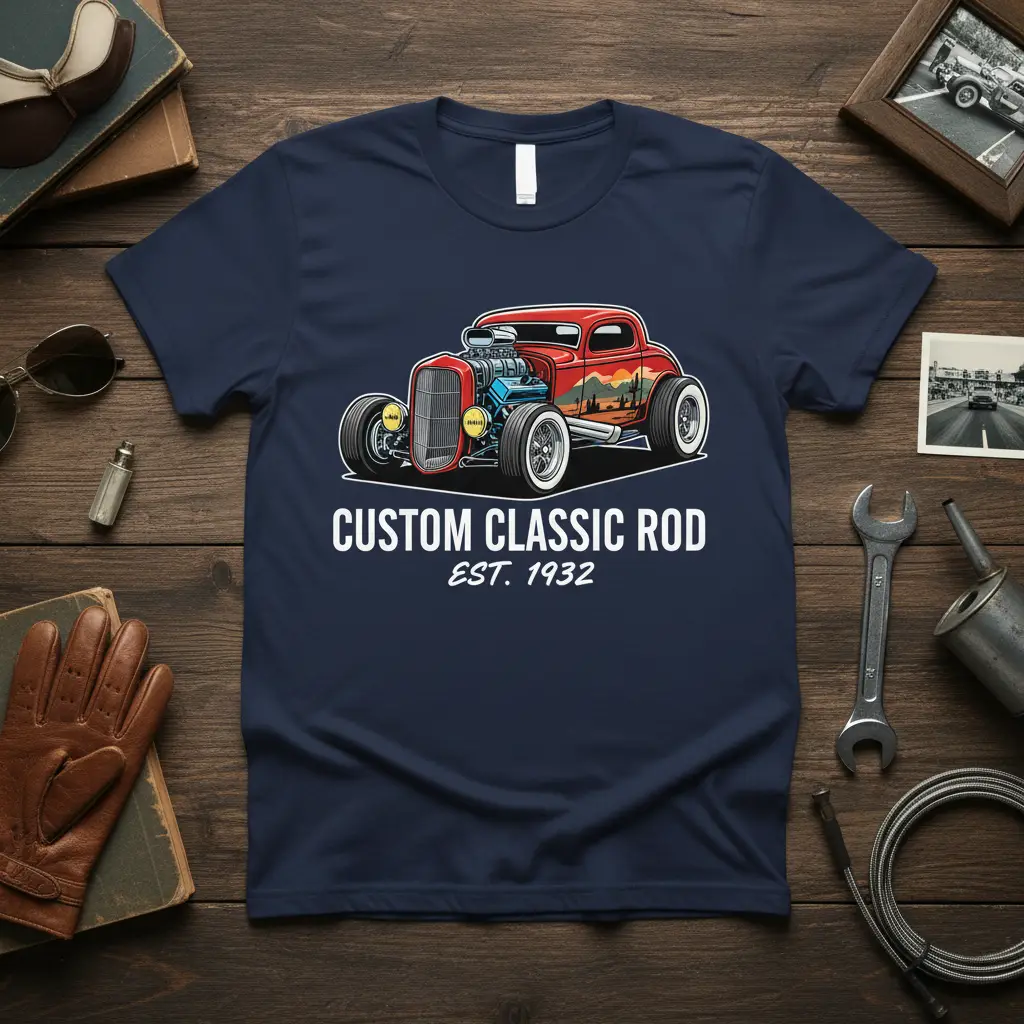 Custom Classic Rod Est. 1932 T-Shirt Car Lover Gift