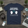 CUSTOMER SERVICE REP solving text design featuring stylish typography on quality t-shirt