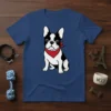 French Bulldog Red Bandana stylish graphic design printed on comfortable cotton t-shirt
