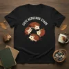 Cute Hedgehog Stack t-shirt design featuring four adorable cartoon hedgehogs in a circle, white text above