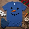 Snowman Face T-Shirt stylish graphic design printed on comfortable cotton t-shirt