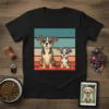 Two Dogs Sitting stylish graphic design printed on comfortable cotton t-shirt