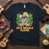 Cute Ukulele Player t-shirt design with a koala playing a ukulele, wearing sunglasses and a Hawaiian shirt