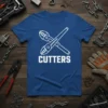 Cutters t-shirt design featuring crossed bolt cutters and the word "Cutters" in bold white font