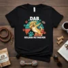 Golden Retriever dog doing the dab pose with text "DAB GOLDEN RETRIEVER" on a black t-shirt