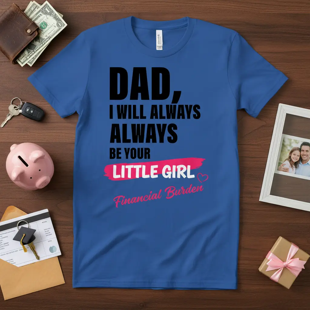 Dad, I Will Always Be Your Little Girl Financial Burden T-Shirt