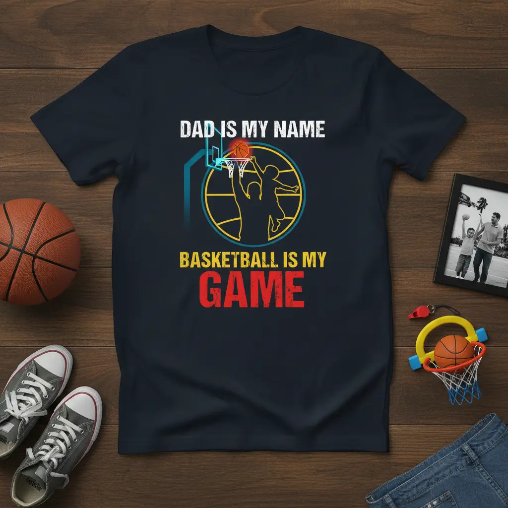Dad Is My Name Basketball Is My Game Father’s Day Tee