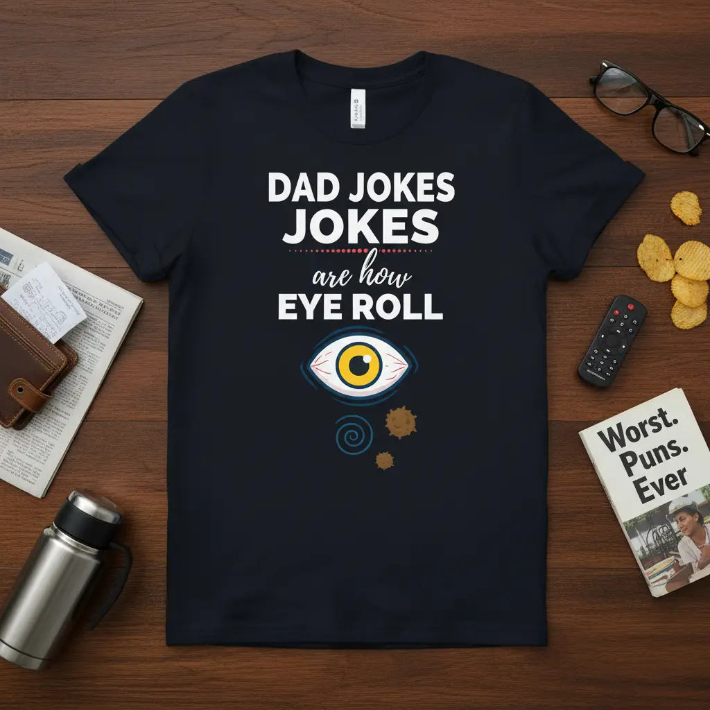 Dad Jokes Jokes Are How Eye Roll T-Shirt Funny Gift