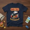 Dad Tax Making Sure It's Not Poison funny t-shirt design with burger, fries, and drinks