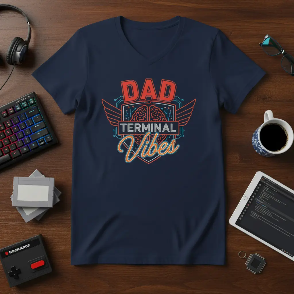 Dad Terminal Vibes T-Shirt Funny Tech Dad Gift Idea