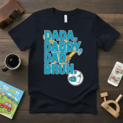 Dada. Daddy. Dad. Bruh. text design with hammer graphic, perfect for Father's Day gifts