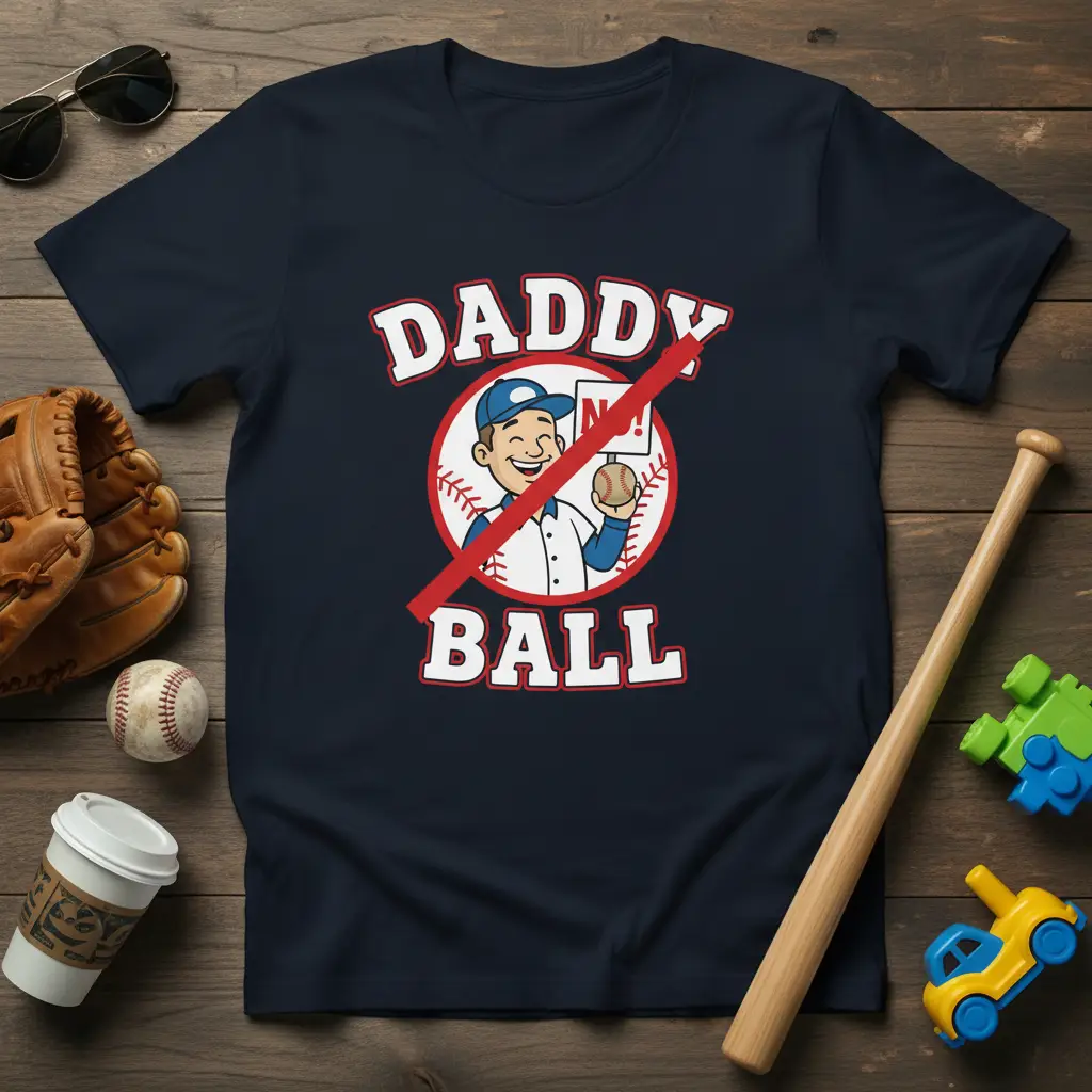 Daddy No Ball Baseball Dad T-Shirt Funny Father’s Day Gift