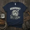 Dadgummit grumpy old man t-shirt design with rocking chair and house graphic