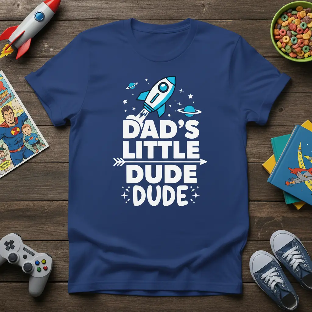Dad’s Little Dude Dude T-Shirt Father Son Matching Gift