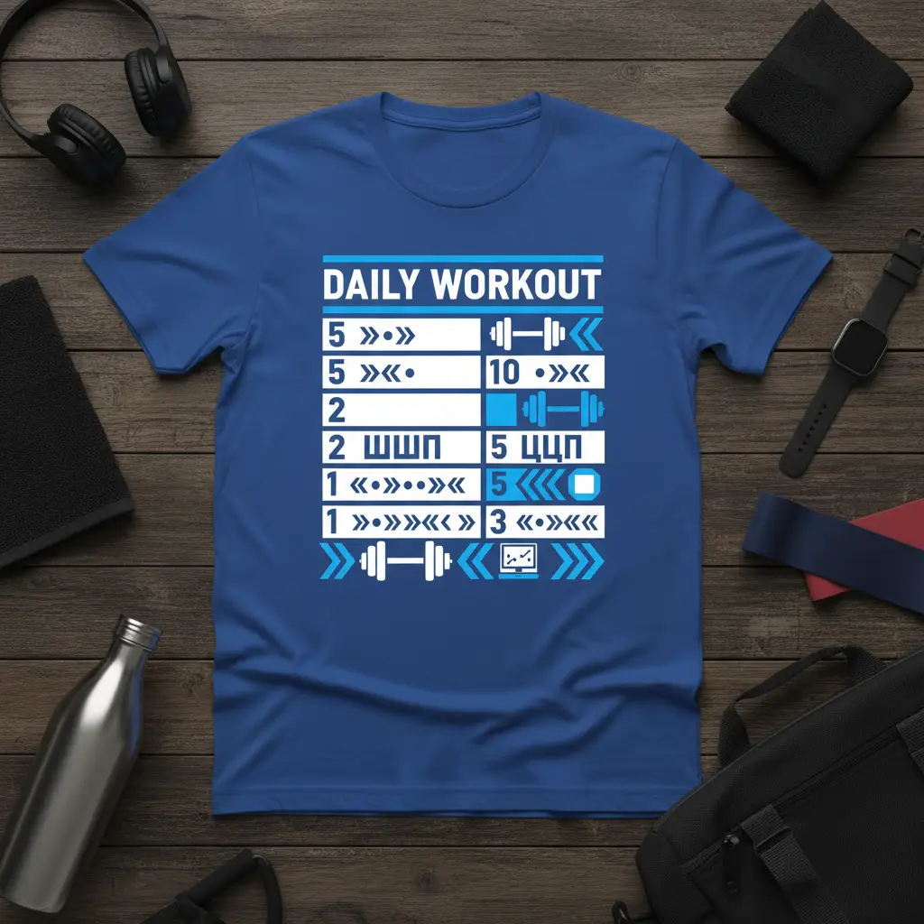Daily Workout Routine Fitness T-Shirt Gym Lover Gift