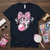 Dalmatian Dog Bubble Gum eye-catching graphic design printed on comfortable cotton t-shirt