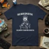 German military cat general graphic with "Das War Ein Befehl" text, on a navy t-shirt