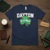 Dayton Shamrock Skyline detailed graphic design printed on comfortable cotton t-shirt