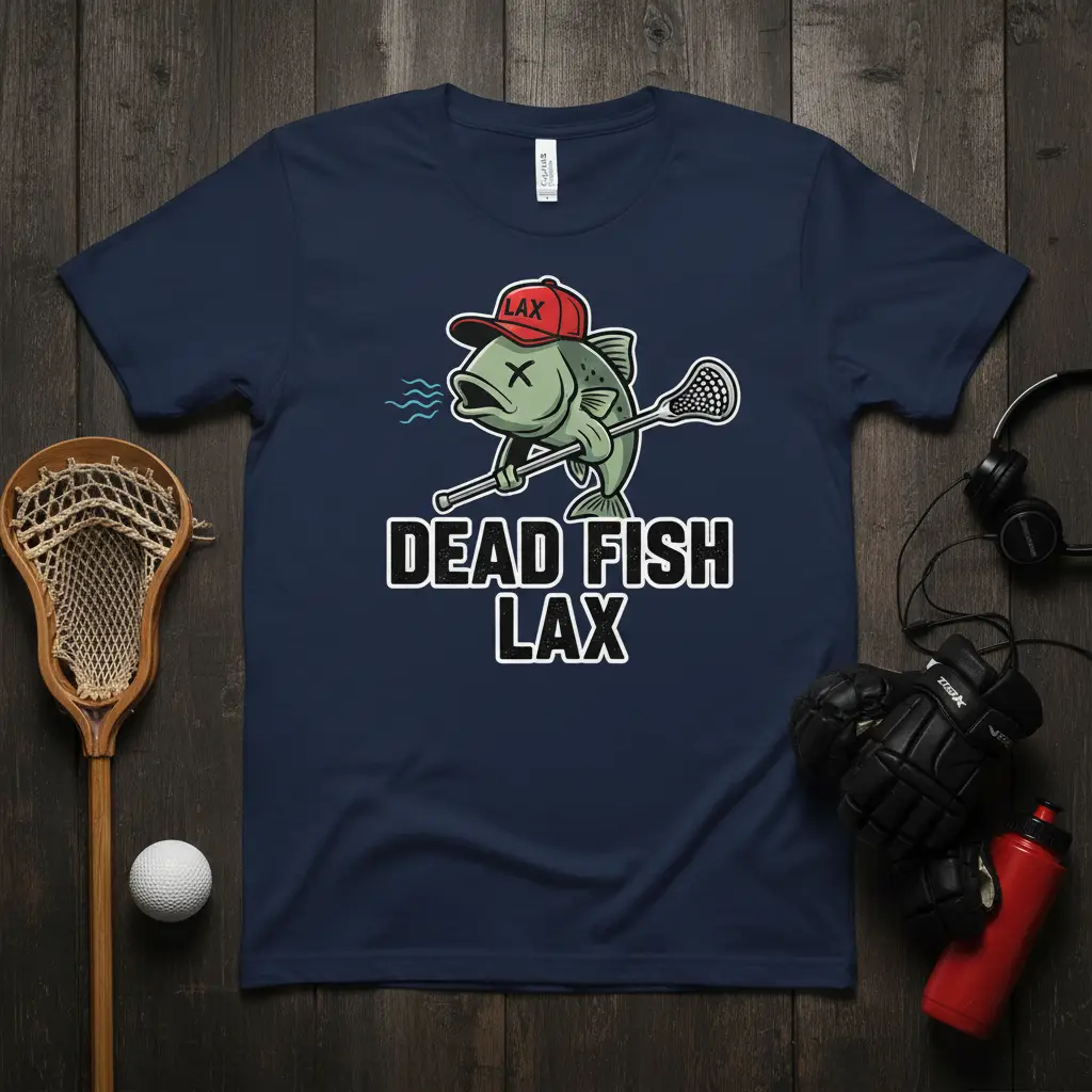 Dead Fish Lax T-Shirt Funny Lacrosse Player Gift