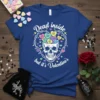 Dead inside but it's Valentine's T-Shirt featuring a skull with candy hearts and barbed wire halo