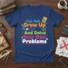 Dear Math Grow Up And Solve Your Own Problems quote t-shirt with math symbols and colorful typography
