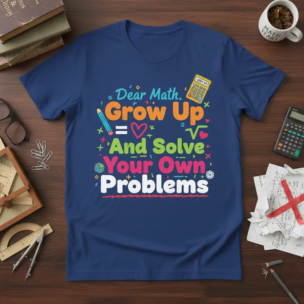Dear Math Grow Up and Solve Your Own Problems T-Shirt