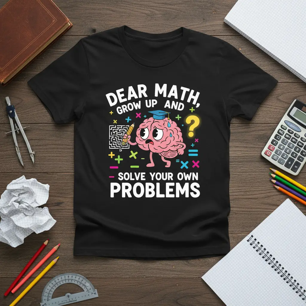 Dear Math Grow Up and Solve Your Own Problems T-Shirt