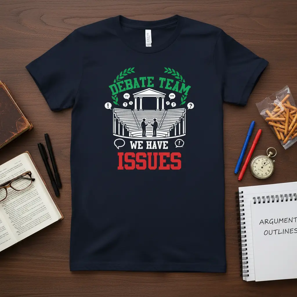 Debate Team We Have Issues Funny T-Shirt for Debaters