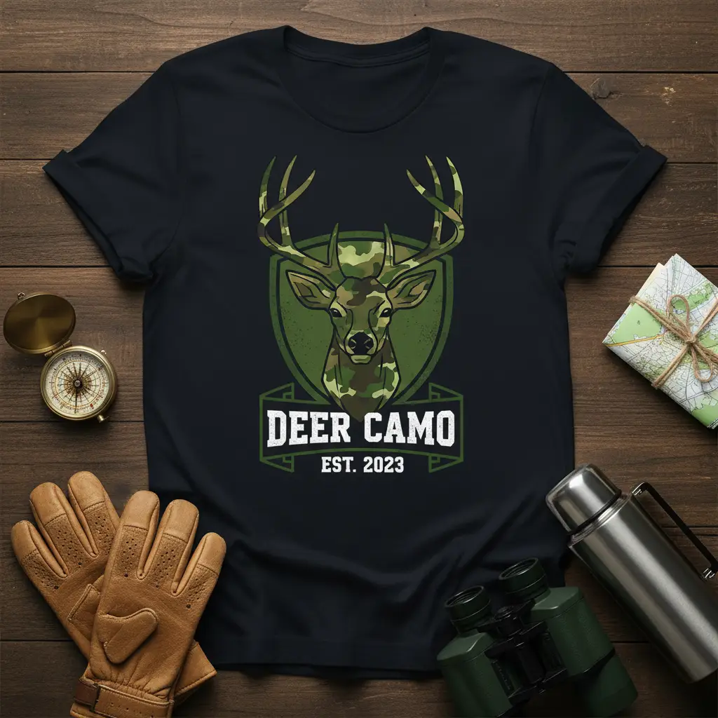 Deer Camo Est. 2023 Hunting T-Shirt for Outdoorsmen
