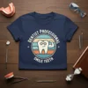 Vintage Dentist Professional Smile Teeth t-shirt with a cartoon tooth flexing its bicep, "1975" and retro stripes