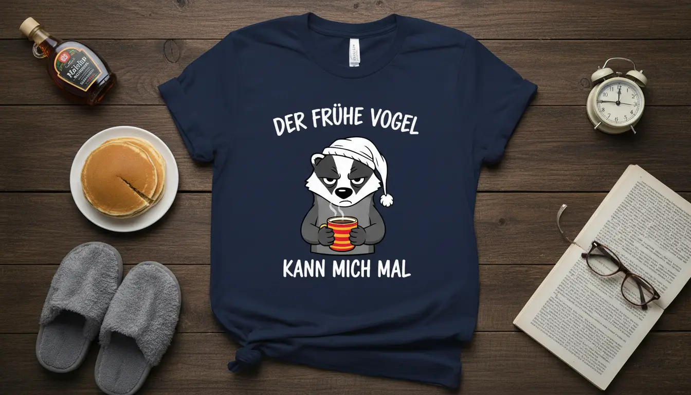 Der Frühe Vogel Kann Mich Mal Funny German Quote Tee