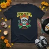 Descendents Day of the Fork t-shirt with a colorful sugar skull and floral crown graphic